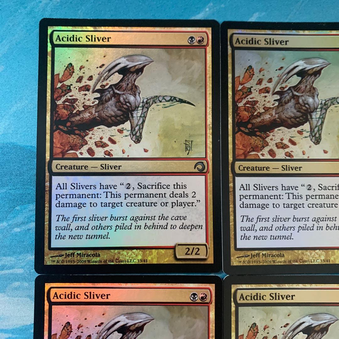 MTG foil 2 sheets Acidic Sliver