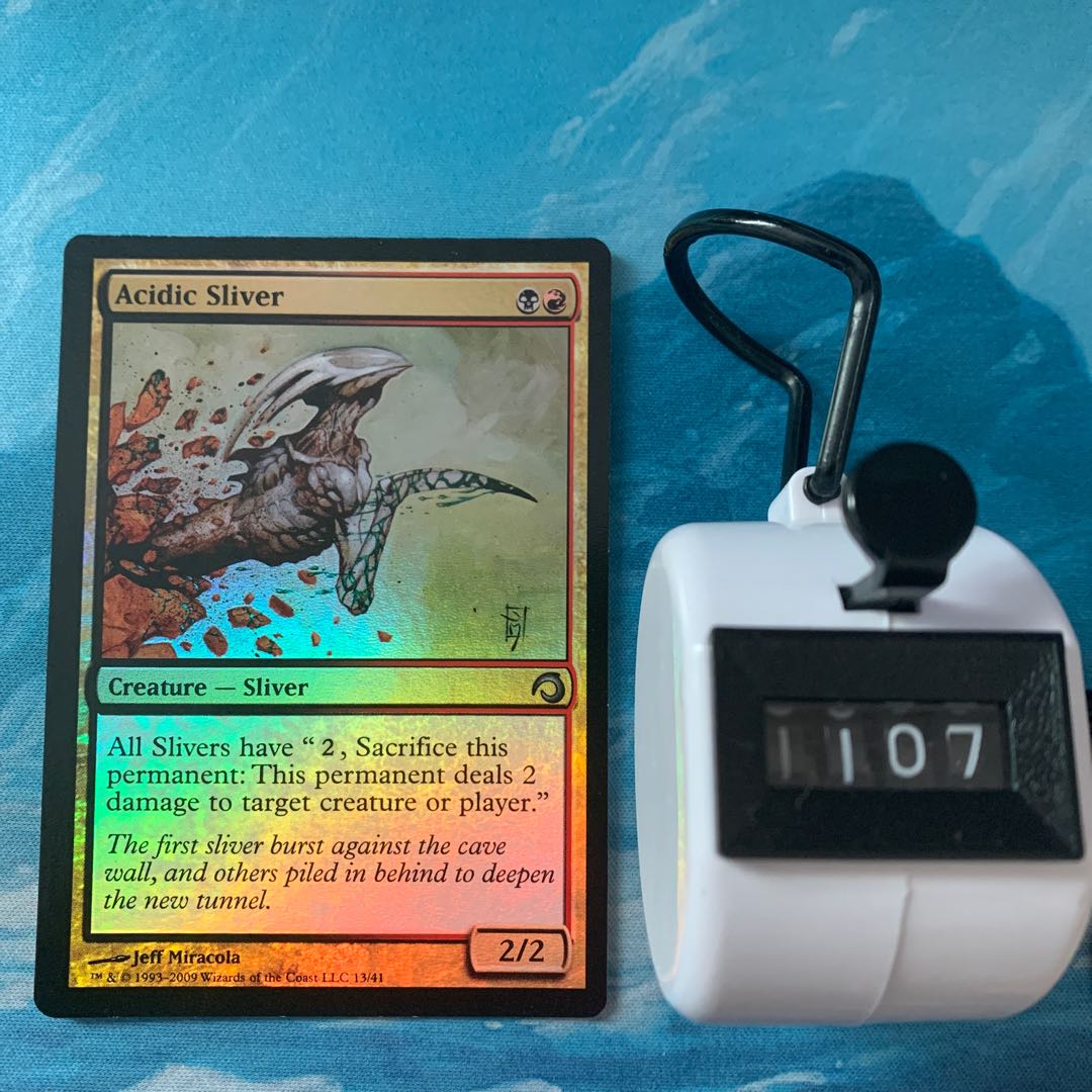 MTG foil 2 sheets Acidic Sliver