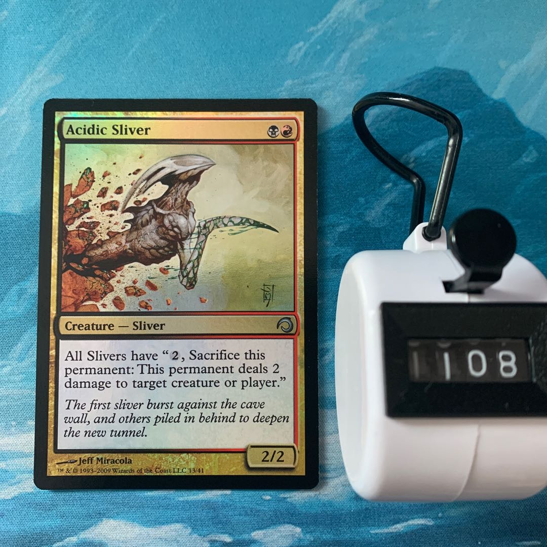 MTG foil 2 sheets Acidic Sliver