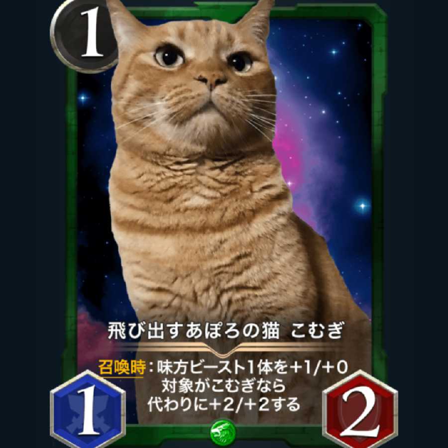 2枚セット 飛び出すあぽろの猫こむぎ