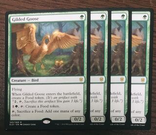 MTG gilded goose ELD English 4-card set Gilded Goose