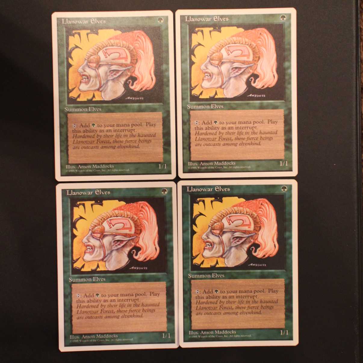 4ED [Llanowar Elves] English 4-card set