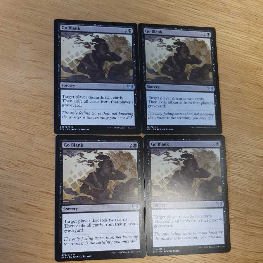 真っ白/Go Blank　4枚　マジック・ザ・ギャザリング