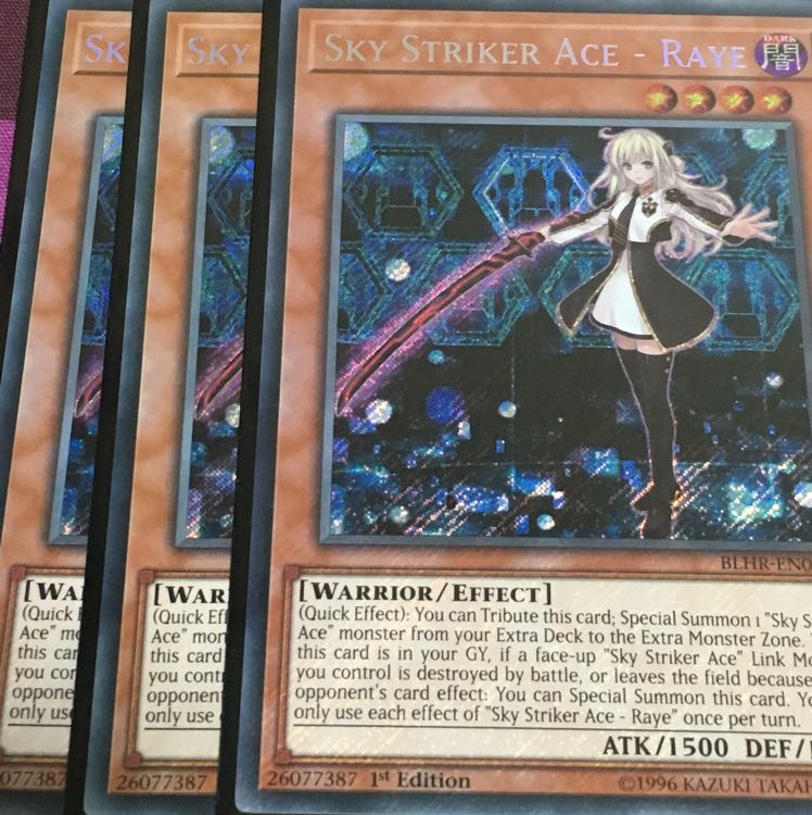 閃刀姫 レイ 英語版 EU版 3枚 シークレット BLHR