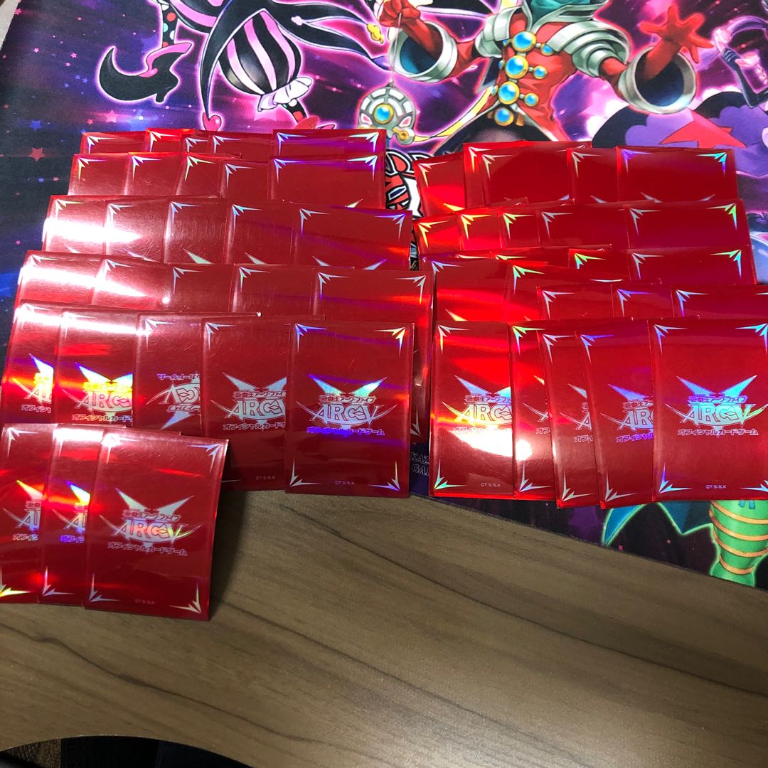 遊戯王 スリーブ ArcV レッド 53枚 中古