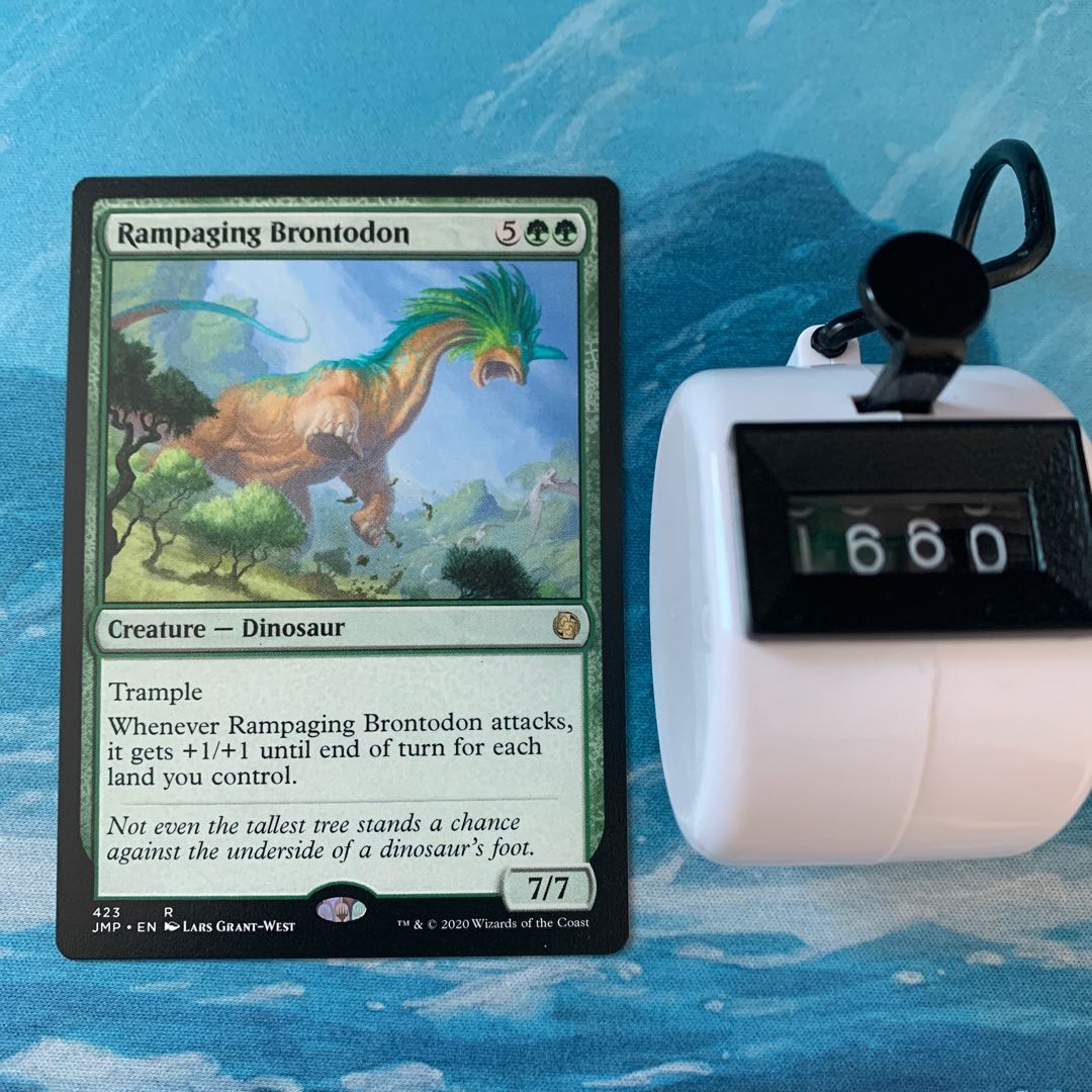 MTG 4-card Rampaging Brontodon