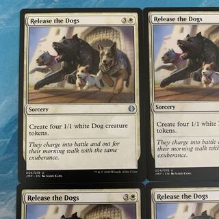 MTG 4 cards Release the Dogs