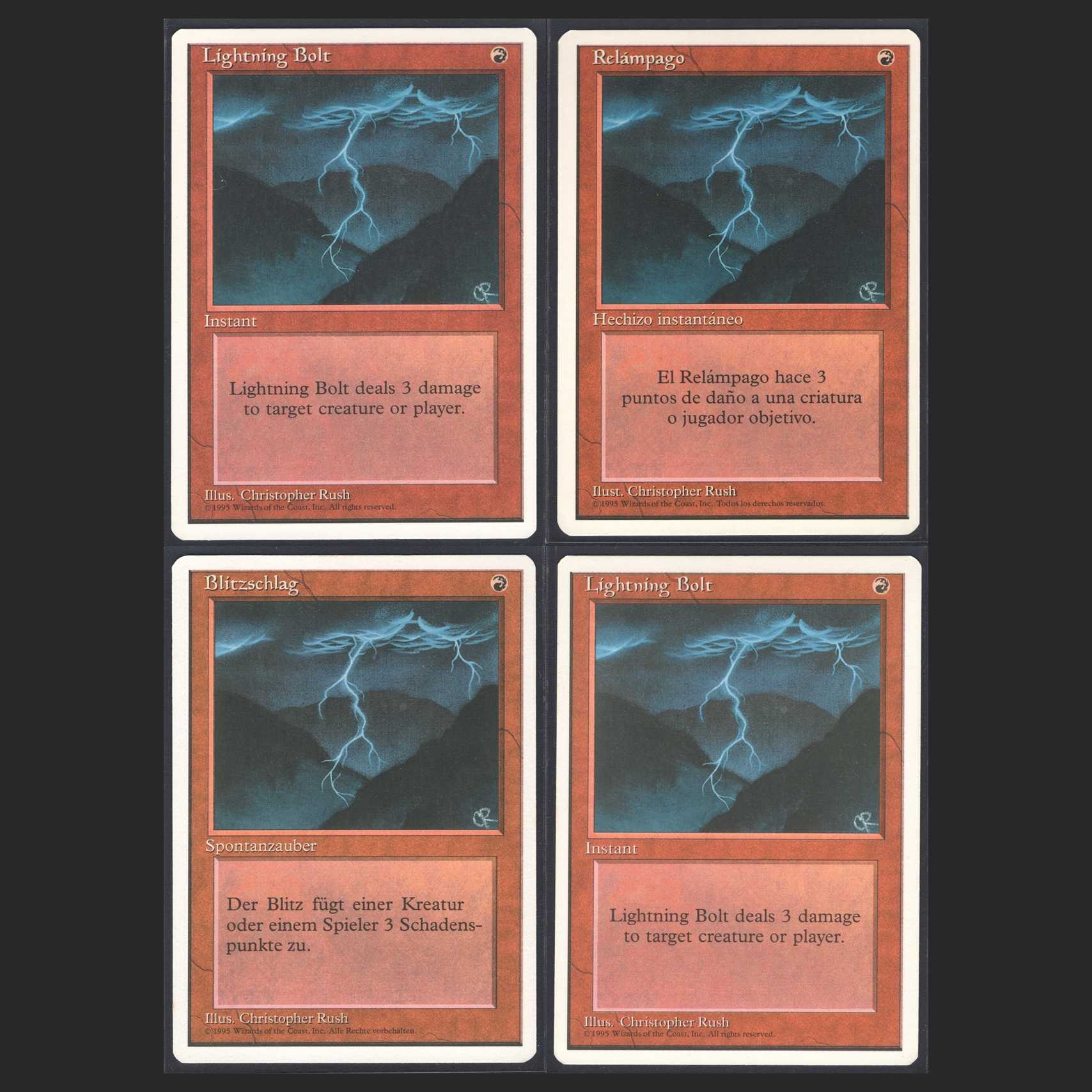 【英】稲妻[4ED] 白枠【ニア】4枚/管理:MM0112A