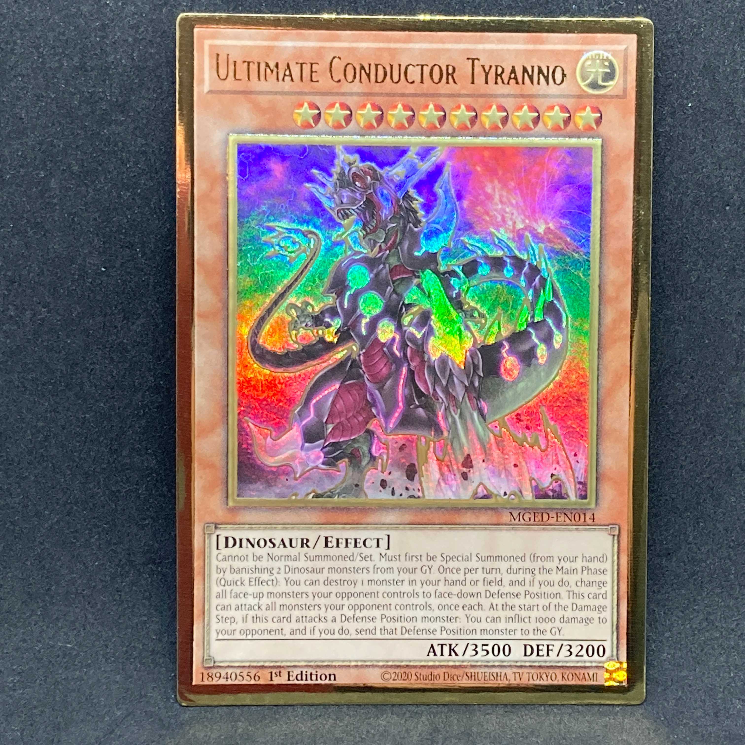 遊戯王 英語 究極伝導恐獣 1st MGED プレミアムゴールドレア プレゴル