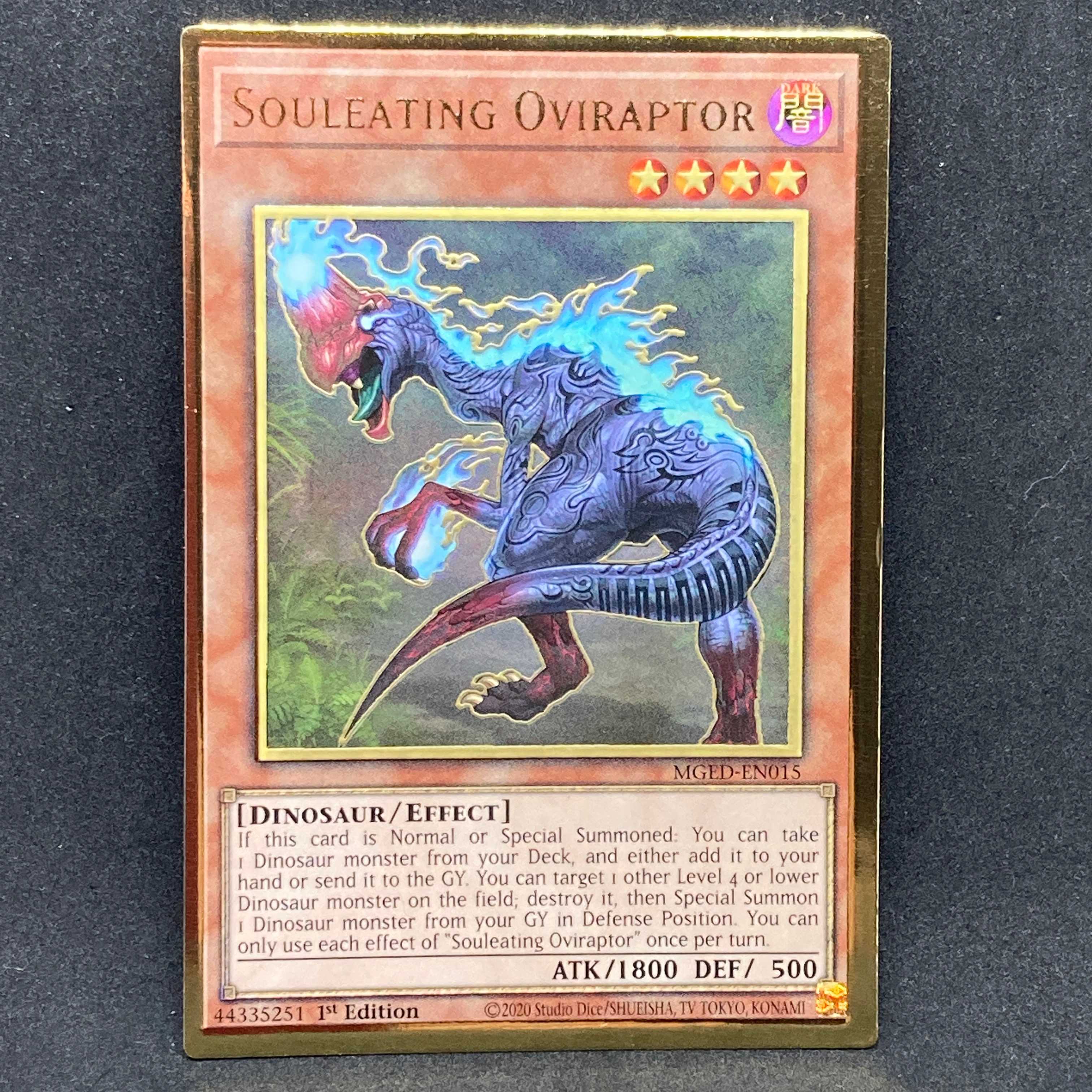 遊戯王 英語 魂喰いオヴィラプター 1st MGED プレミアムゴールドレア 1