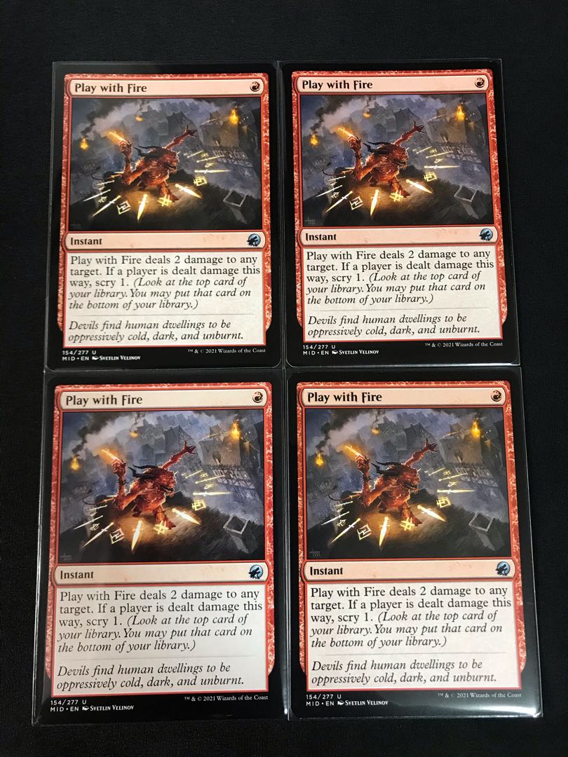 Play with Fire/Play with Fire English 4 sheets Near Mint