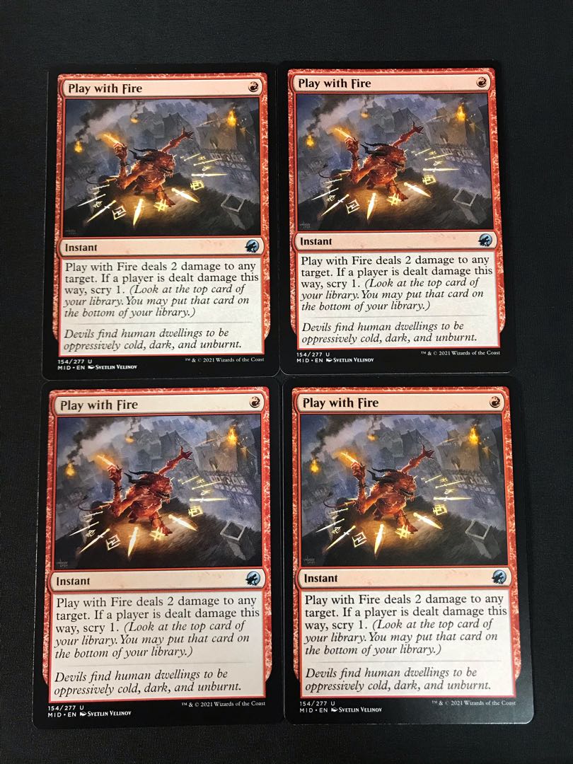 Play with Fire/Play with Fire English 4 sheets Near Mint
