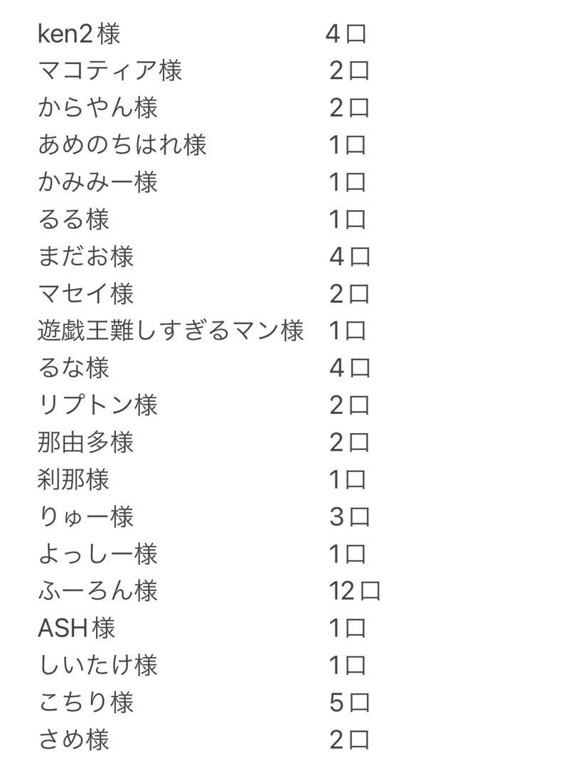 画像にて抽選結果公開中　抽選会　年末年始ご購入者特典　アーコレプレゼント企画 1枚