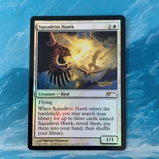 MTG foil Squadron Hawk