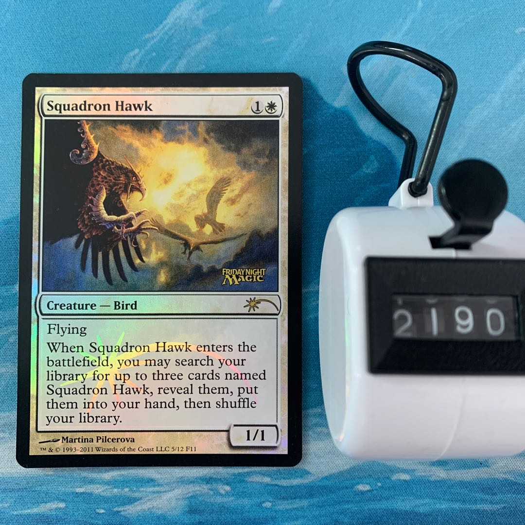 MTG foil Squadron Hawk
