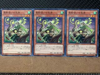 【ぽぽたん】遊戯王 8199 霊獣使いの長老 3枚 ノーマル