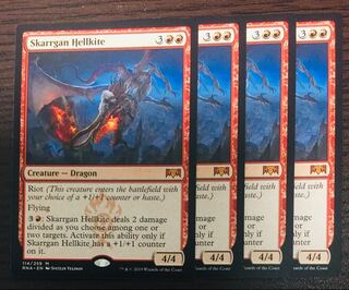 MTG skarrgan hellkite RNA English 4-card set