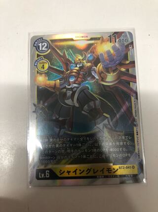 シャイングレイモン　パラレル4枚 シャイングレイモン bt12 パラレル - メルカリ