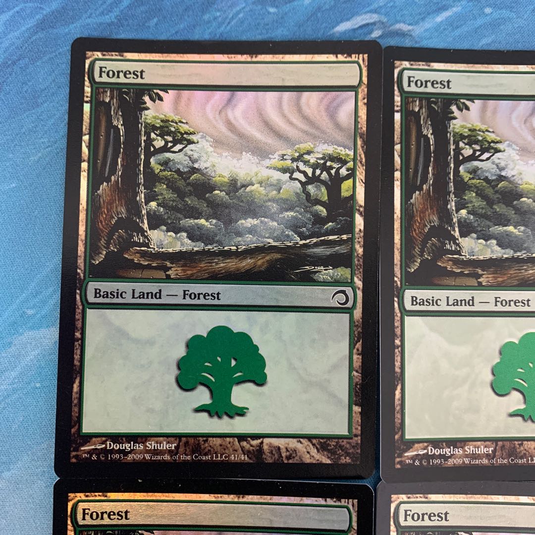 4 MTG foil Forest