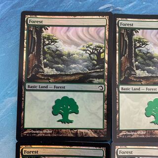 4 MTG foil Forest