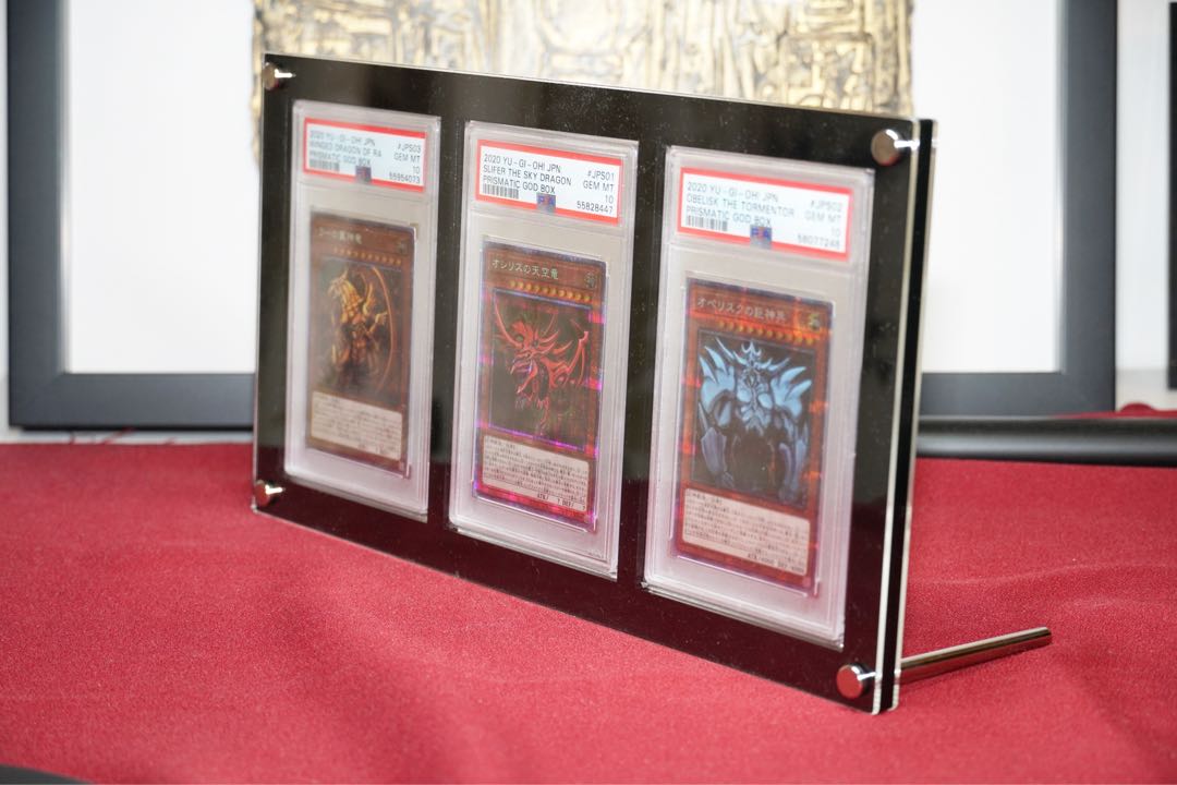 Three acrylic frames for PSA appraisal cases in black [97% UV cut].