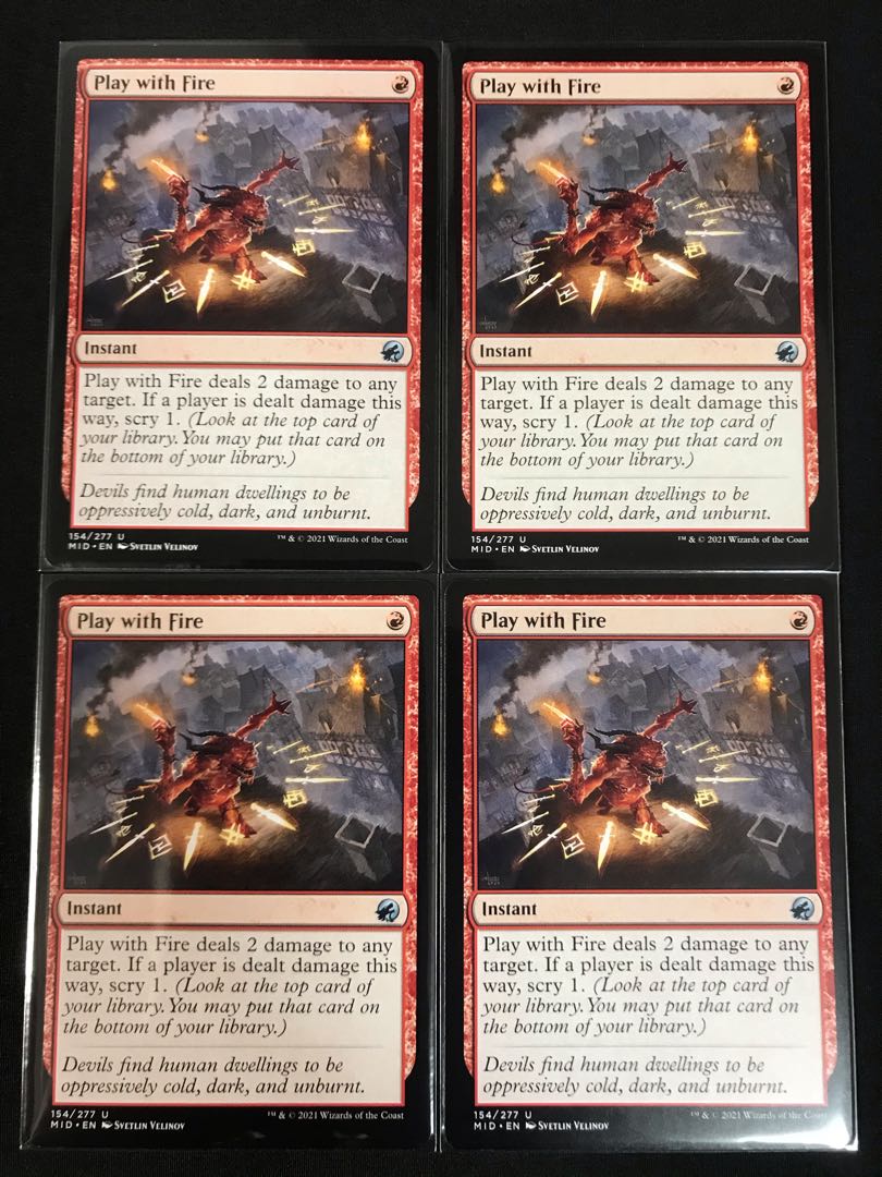 Play with Fire/Play with Fire English 4 sheets Near Mint