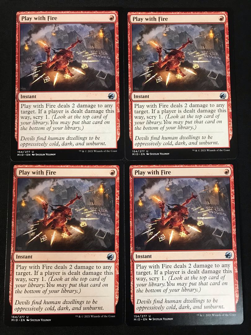 Play with Fire/Play with Fire English 4 sheets Near Mint