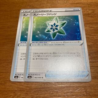 Two snow leaf badges