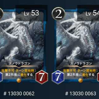 スノウドラゴン　2枚セット