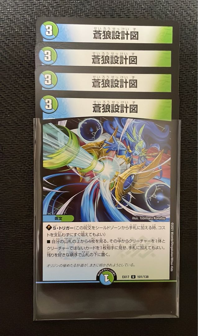 Blue Wolf Blueprint Set of 4