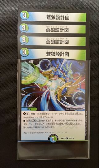 Blue Wolf Blueprint Set of 4