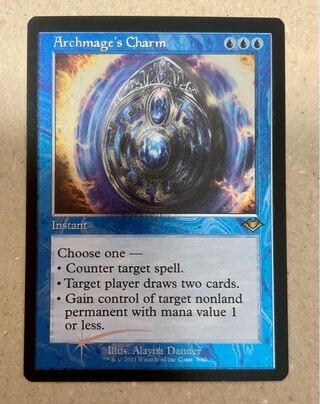 mtg 大魔導士の魔除け　4枚セット 040)《大魔導師の魔除け/Archmage's Charm》[MH1] 青R | 日本