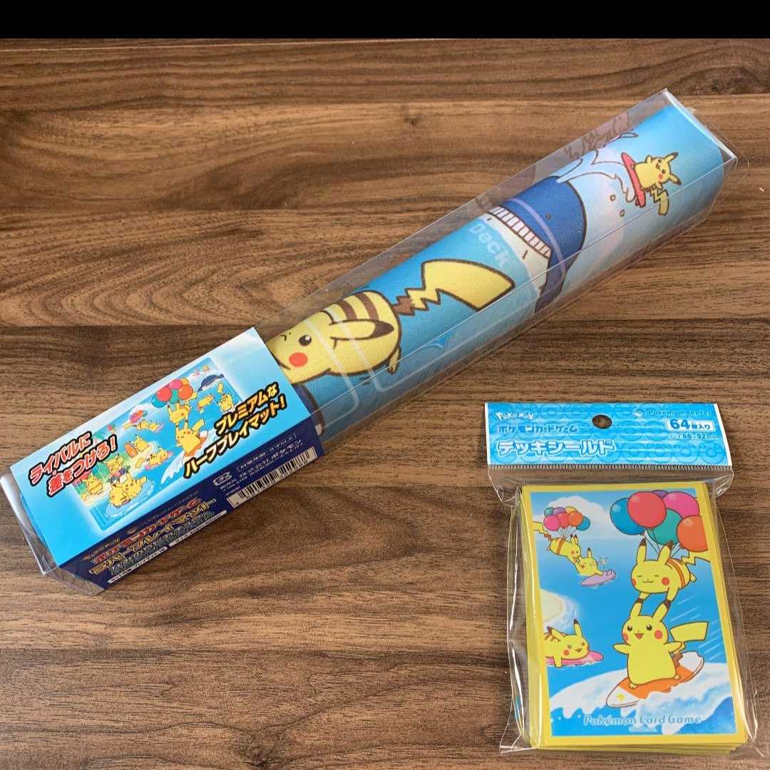 Naminori Pikachu & Soratobu Pikachu Deck Shield Playmat