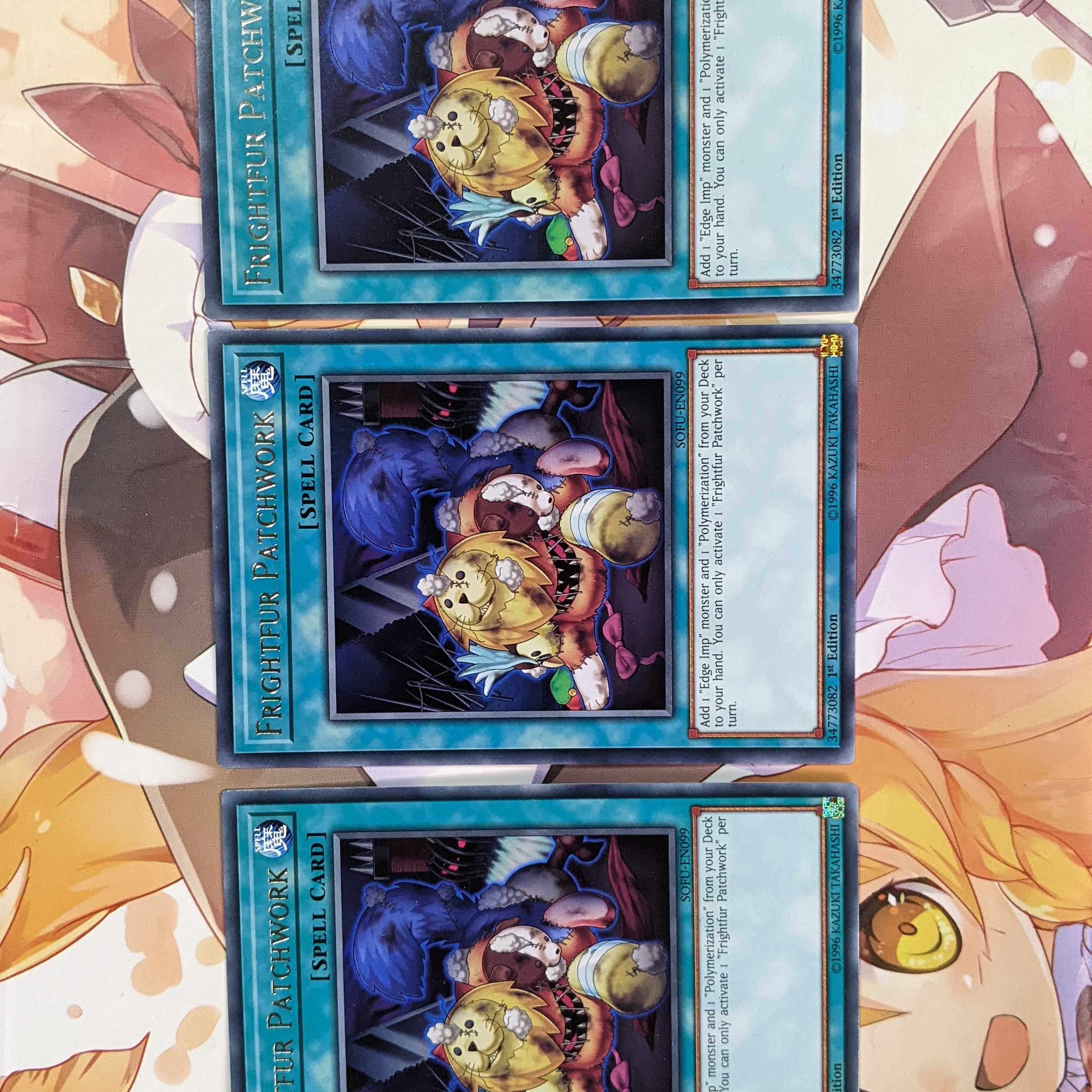 3 pieces Yu-Gi-Oh! English Version Rare Frightfur Patchwork Destoy Patchwork