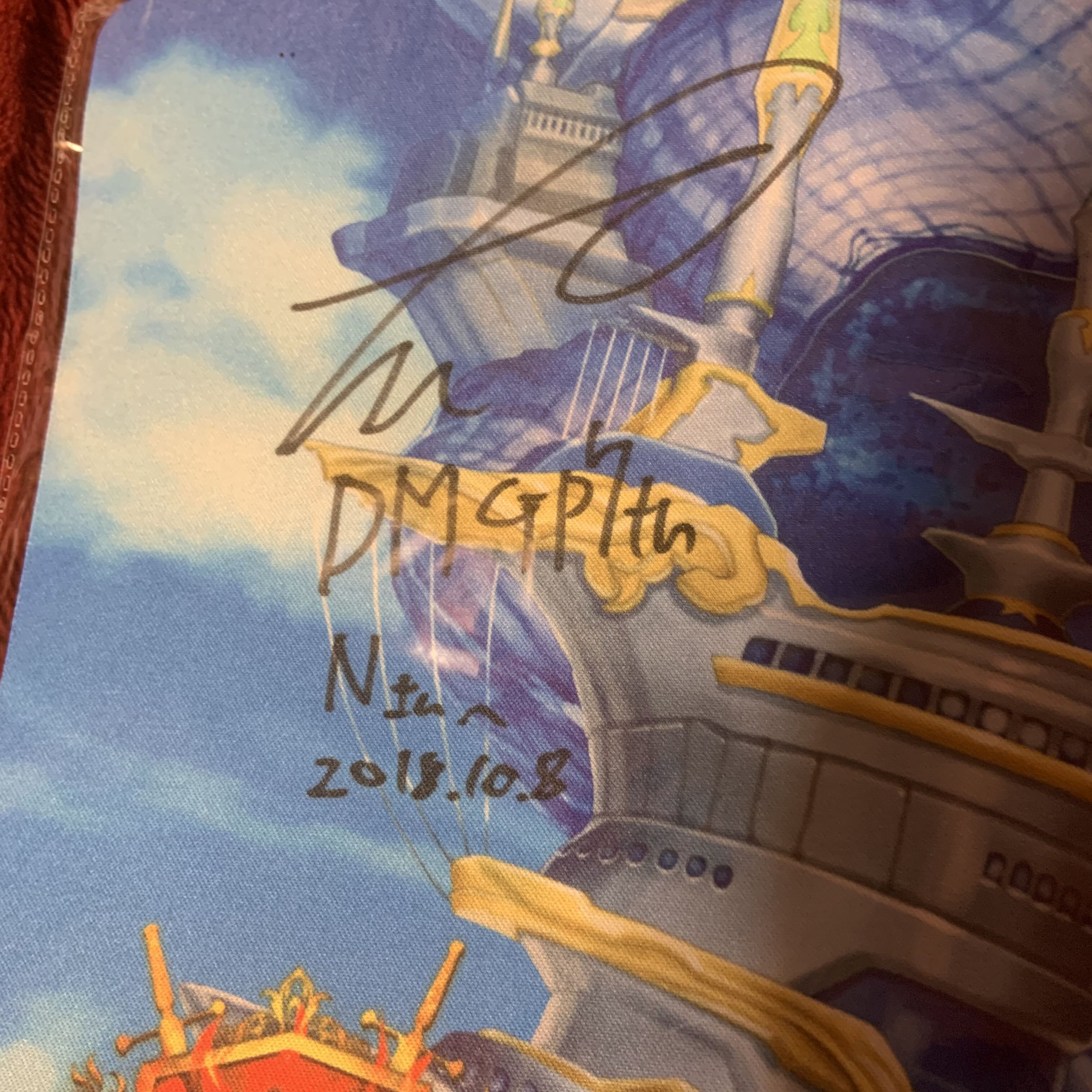 Signed by Water Kami Ninth House Shako Guile GP7th Limited Edition Rubber Mat Playmat