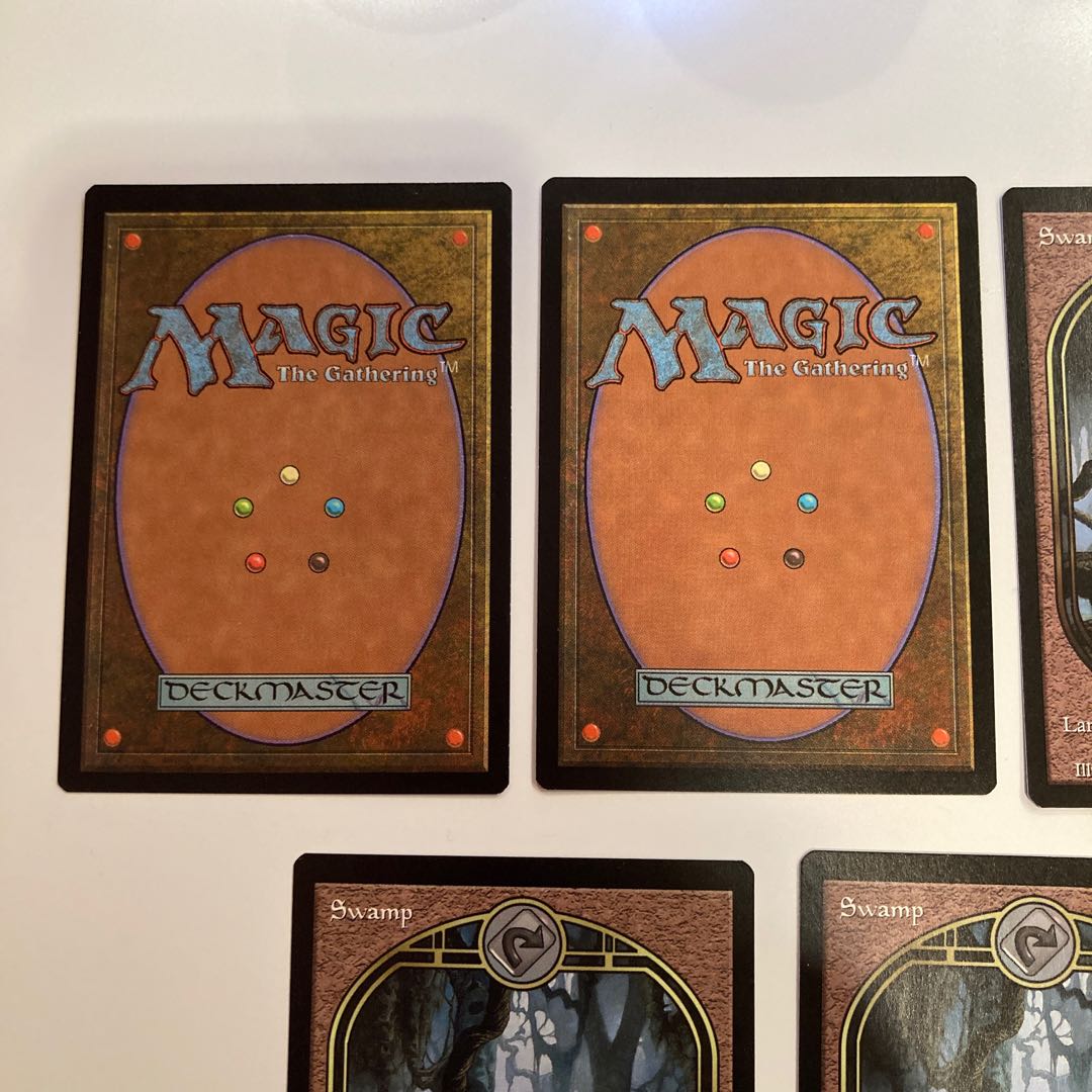 Set of 5 UGL Swamp land cards