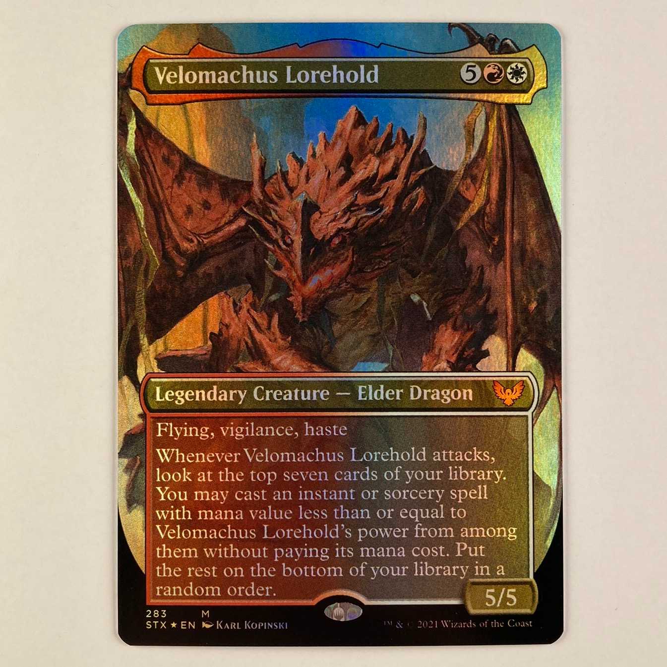 Velomachus Lorehold Myth Rare 283/275 Strixhaven: Institute of Magic English Foil 1枚
