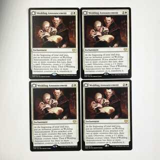 English Wedding Announcement set of 4