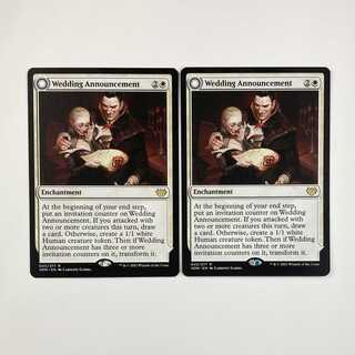 English Wedding Announcement Set of 2