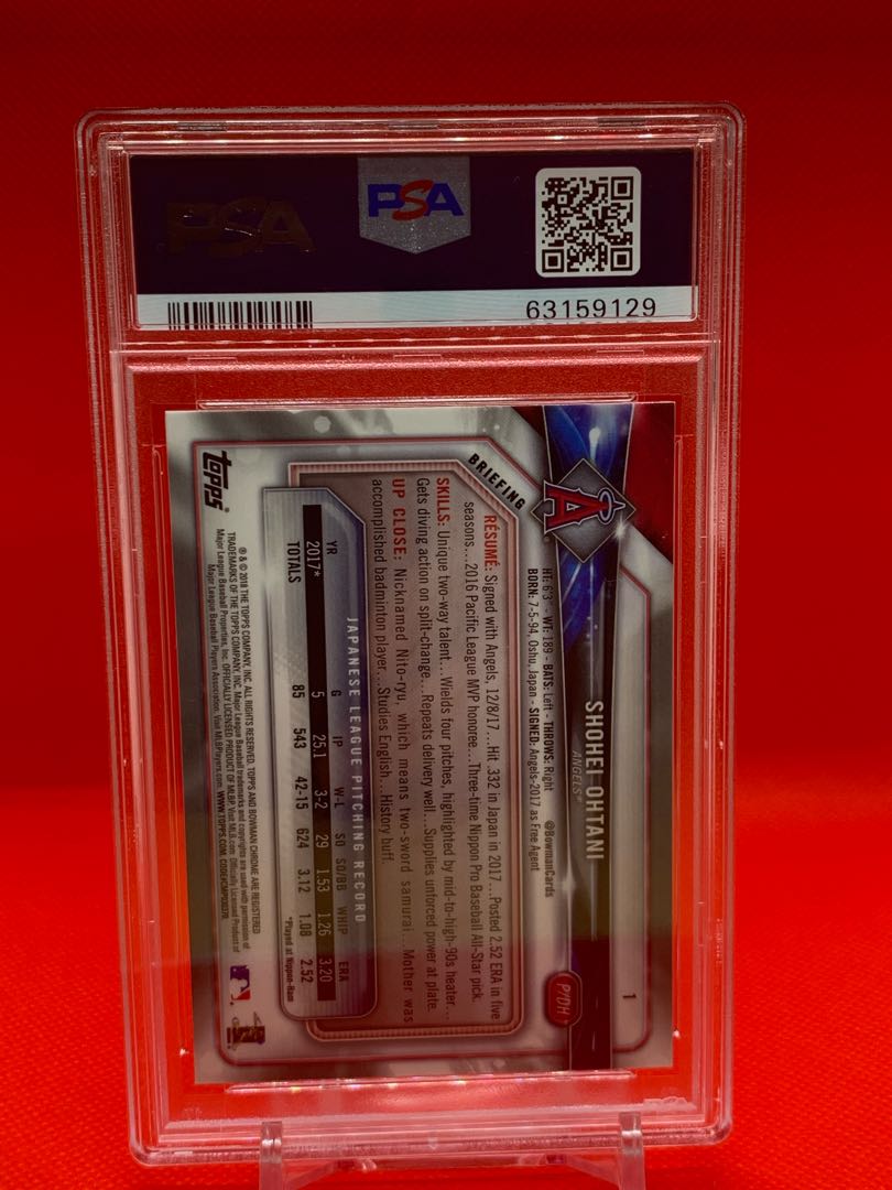 Shohei Ohtani 2018BOWMANCHROME #1 PSA9 RC Rookie Card