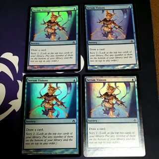 血清の幻視　4枚セット　foil フィフスドーン　英語