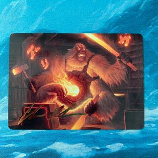 MTG art card, foil stamped, God of Diligence