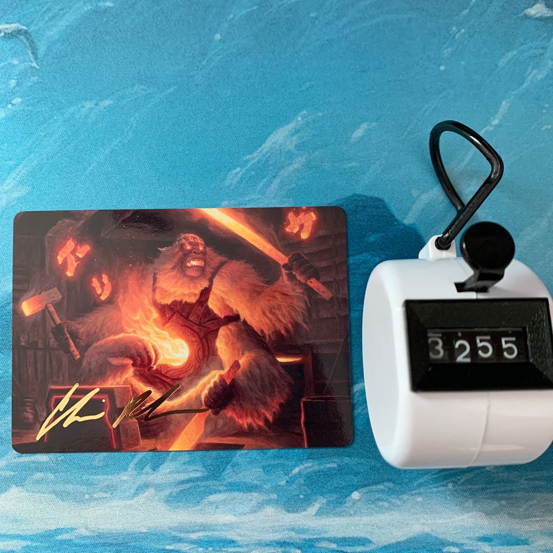 MTG art card, foil stamped, God of Diligence