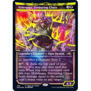 (Neon Yellow FOIL)(Showcase Frame) Devouring Chaos, Monumental Announcement/Hidets...