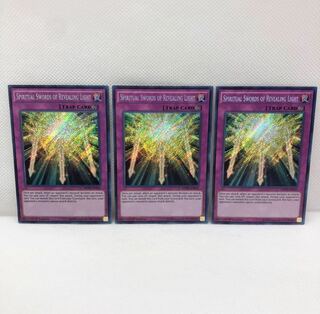 Unused] Yu-Gi-Oh! English version Spiritual Swords of Revealing Light Secret Rare 3-card set.
