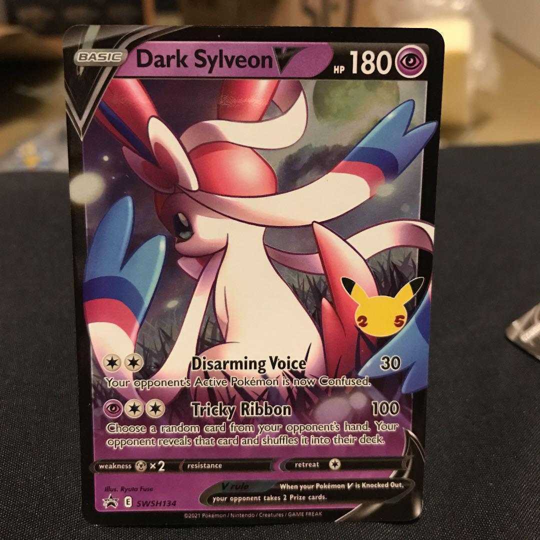 Dark SylveonV Promo Pokémon Card 25th ANNIVERSARY