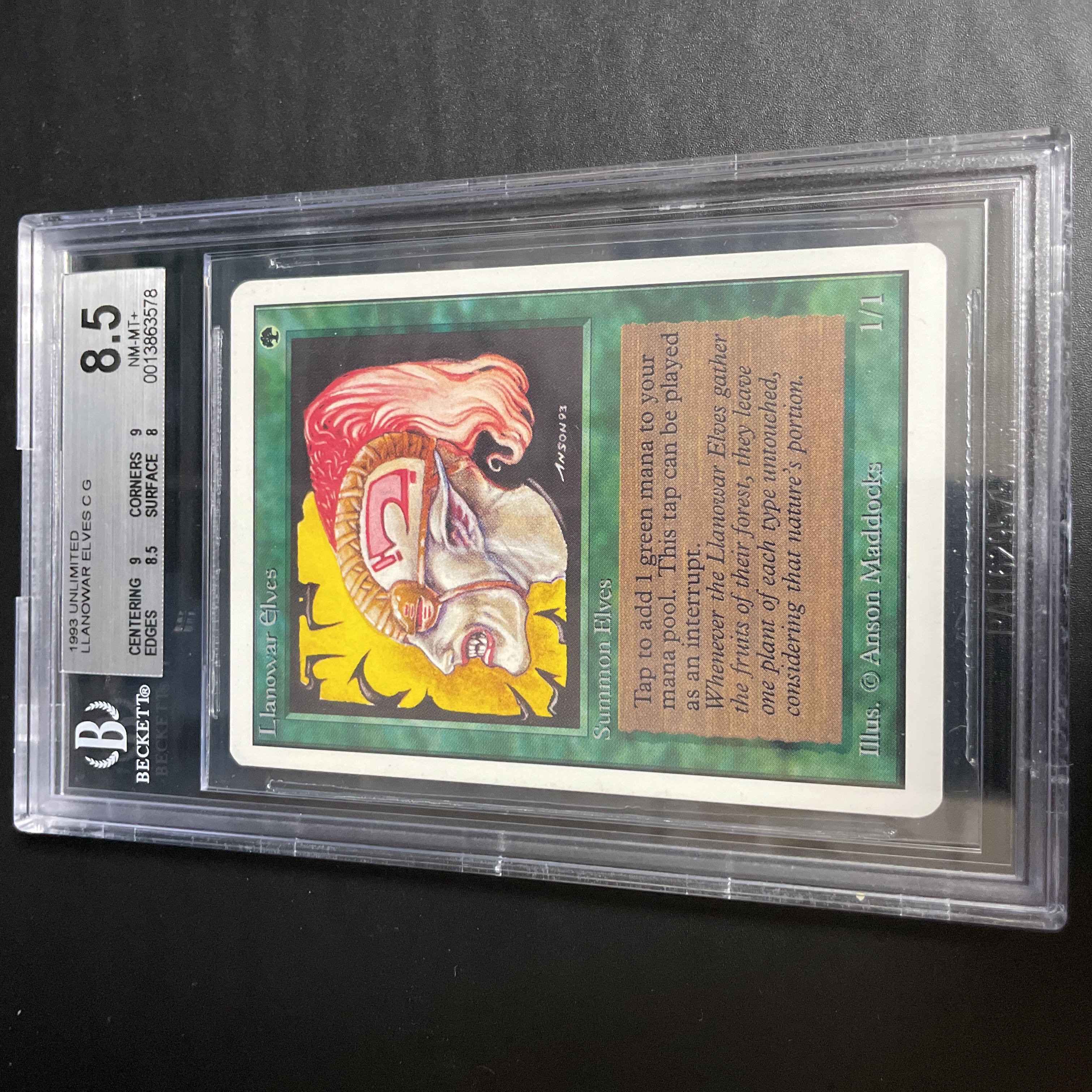 Llanowar Elves/Llanowar Elves 2ED BGS8.5