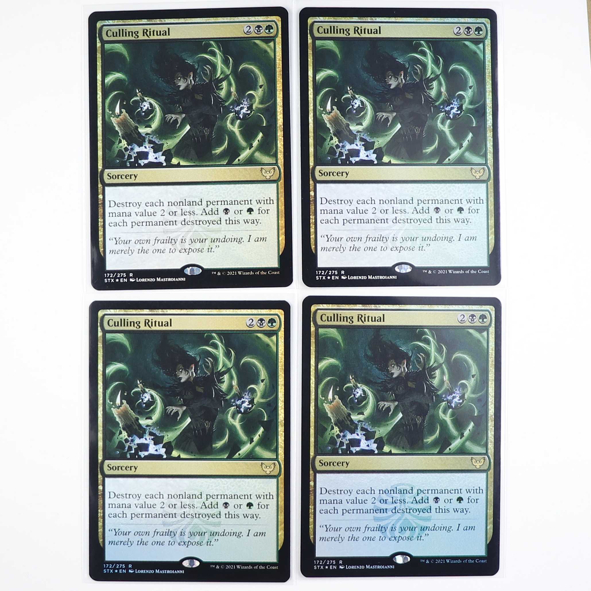 English Culling Ritual Foil Set of 4 (Used) （194017643