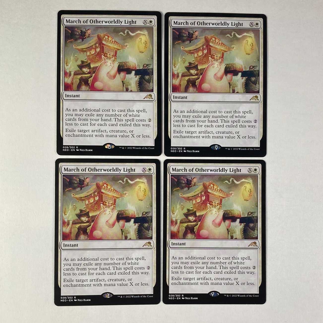 English: March of the Underworld Lights, set of 4