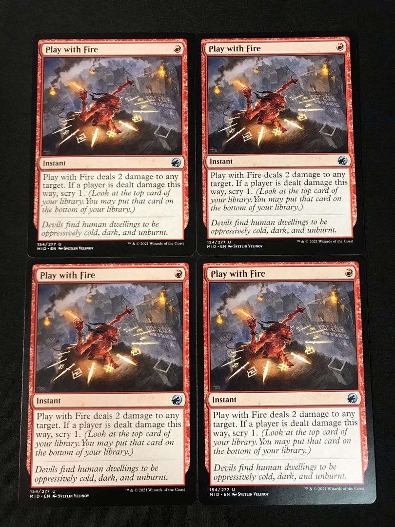 MTG Play with Fire/Play with Fire 4 English language cards Near Mint